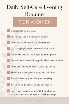 Do you want to make your evenings less cluttered and more relaxed after a long, exhausting day? Well, I encourage you to give this daily self-care evening routine a try. You deserve to nourish and care for yourself after watching for everyone and everything else for the past 8-12 hours of hard work. In the evening, you can pour back into yourself and feel rejuvenating to show up as your best self. Self-care ideas | self-care ideas for women | holistic wellness lifestyle | holistic lifestyle | well-being tips | daily routines | #selfcare #selfcareideas #holisticwellness Feminine Daily Routine, Healthy Evening Routine, How To Take Care Of Yourself As A Woman, After Work Routine For Women, Self-care Ideas For Women, Evening Routine For Women, Healthy Routines For Women, Routine For Working Women, Daily Routine Schedule For Women