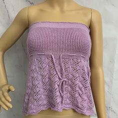 Nwt Mistic Prysm Boho Crochet Top Size Large, Lilac Color Purple Crochet Lace Top For Spring, Casual Purple Crochet Top, Purple Crochet Tops For The Beach, Purple Crochet Tops For Spring, Purple Crochet Tops For Beach, Spring Purple Crochet Tops, Casual Purple Crochet Top For The Beach, Casual Purple Crochet Top For Summer, Casual Purple Crochet Top For Vacation