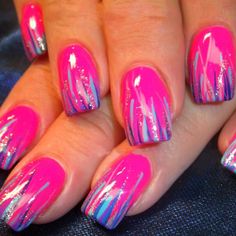 Hot Pink Nail Designs 2023 - Bold and Beautiful Nail Art Ideas – DTK Nail Supply Hot Pink 90s Nails, Bright Bold Nail Designs, Fushia Nail Designs, Hot Pink Nail Designs Summer, Spring Gel Nails Ideas 2024, Fuscia Nails Design, Hot Pink Vacation Nails, Hot Nails Trends 2024, Hot Pink And Purple Nails