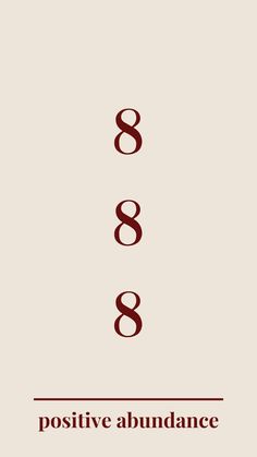 the number 8 is shown in red on a beige background, and there are three numbers that appear to be eight