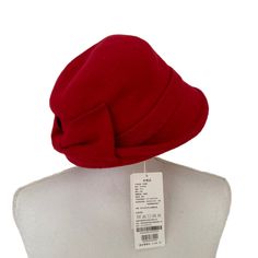 Nwt Vtg Siggi Woman’s Red Wool Hat, Sz 57 Cm 60,6% Wool, 39,4% Polyester Please, See All Pics For Additional Descriptions For Details. Red Brimmed Felt Hat For Winter, Classic Red Winter Hat, Classic Red Hat With Curved Brim, Red Adjustable Cloche Hat, Classic Cloche Cap, Red Vintage Hats For Spring, Vintage Red Hats For Spring, Vintage Red Fedora Felt Hat, Vintage Red Felt Hat With Short Brim