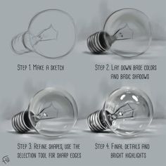 the steps to light up an electric bulb