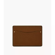 This leather card case features 1 slide pocket, 1 front slide pocket and 2 credit card slots. Leather Rectangular Card Holder With Card Slots, Classic Card Holder With Id Window For Daily Use, Leather Card Holder With Id Window For Formal Use, Classic Rectangular Card Holder With Card Slots, Classic Rectangular Card Holder With Interior Slots, Leather Card Holder With Card Slots For Everyday, Everyday Leather Card Holder With Card Slots, Formal Leather Card Holder With Id Window, Classic Travel Card Holder With Id Window