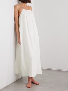 Skin's loungewear offers "a refuge of comfort" from the stressors of everyday life. This 'Briah' nightdress is made from organic cotton-voile and has adjustable straps and discreet side pockets. Designer Hair Accessories, Louise Roe, Gucci Eyewear, Fashion Now, Cotton Voile, Clothes Collection, Hat Hairstyles, Jeans Dress, Net A Porter