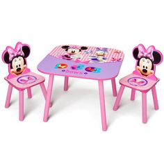 minnie mouse table and chair set for kids