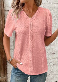 Color:Pink;Size:S;Size:M;Size:L;Size:XL;Size:XXL;Package Contents:1 X Blouse;Occasion:Other;Style:Casual; Spring Pink Non-stretch Blouse, Elegant Dresses Plus Size, Pink Patchwork, Beach Bridesmaid Dresses, Swimwear Suits, Shirt Tunic Top, Plaid Outfits, Black Swimwear, Vintage Plaid