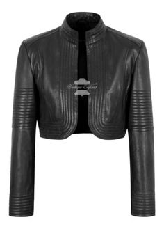 Great Shopping Woman's Elegant Look Real Leather Cropped Shrug Bolero Slim-Fit Jacket Ashley, Womens-jacket Fitted Leather Cropped Jacket For Spring, Fitted Leather Cropped Jacket For Winter, Cropped Shrug, Cropped Leather Jacket, Slim Fit Jackets, Elegant Look, Lambskin Leather, Real Leather, Leather Jacket