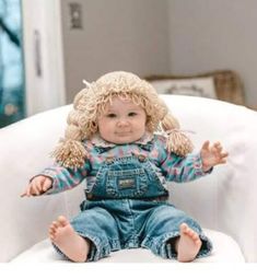 Cabbage Patch Wig Cabbage Patch Hat Cabbage Patch Cabbage - Etsy Cute Newborn Halloween Costumes, Cabbage Patch Wig, Cabbage Patch Costume, Crochet Cabbage, Diy Girls Costumes, Cabbage Patch Hat, Baby Halloween Costume, Newborn Halloween Costumes, Cabbage Patch Babies