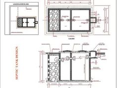 an architectural drawing shows the details of a building and its construction plan, with measurements for each section