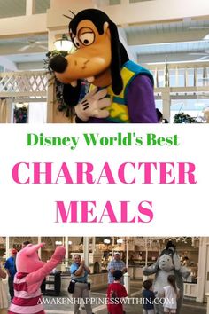 the characters from disney world's best character meals