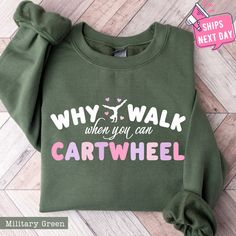 Why Walk When You Can Cartwheel, Dance Teacher Sweatshirt, Physical Education Teacher, PE Teacher Gift, Dance Teacher Gifts, Back to School Our high-quality sweatshirts and hoodies come in a variety of sizes and colors to suit your needs. If you have any questions or special requests, please don't hesitate to contact us. We hope you enjoy browsing our shop and find something you love! FEATURES * Sizes Offered: Refer to the drop-down menu for available sizes. * Colors: See the drop-down menu and Pe Teacher Gifts, Pe Teacher, Physical Education Teacher, Dance Teacher Gifts, Pe Teachers, Teacher Sweatshirt, Dance Teacher, Physical Education, Oversized Sweatshirt