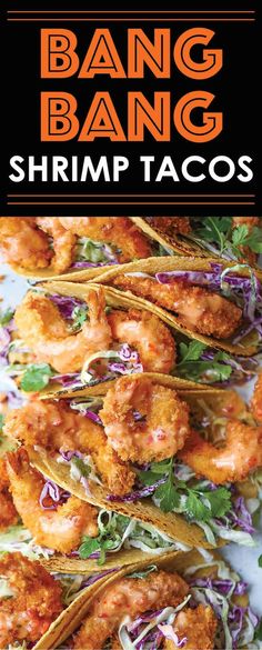 shrimp tacos with coleslaw and cilantro slaw