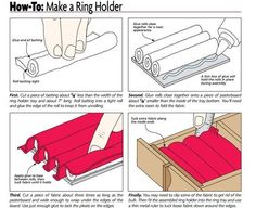 instructions for how to make a ring holder