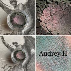 Audrey II is a sheer real green base eyeshadow with a shifting copper shimmer! Eyeshadow is in a full 5g jar with sifter! (sifter is sealed) Color may vary due to computer screens. Ingredients: Kaolin Clay, Refine Mica and mica pigments! Subtle Goth Eye Makeup, Iridescent Eyeshadow, Chrome Eyeshadow, Halo Eyeshadow, Audrey Ii, Real Green, Dyed Hair Inspiration, Gold Eyeshadow, Purple Eyeshadow