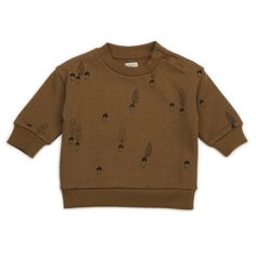 (1) Kidwild | Organic Fleece Sweatshirt - Acorn/Caramel – Seedling & Co. Acorn Sweater, Acorn Pattern, Minimal Look, Fleece Sweater, Fleece Sweatshirt, Baby Sweaters, Cotton Fleece, Romper Pants, Dress Accessories