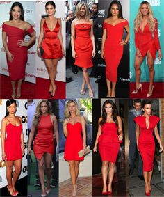 Você tem um vestido vermelho? Lob Haircut, Fashion Goals, Red Dress Short, Red Dresses, Wedding Outfits, Celebrity Dresses, Red Shoes