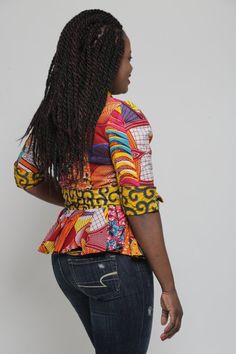 A unique African Print Patchwork Jacket, made with about 8 different fabrics. This makes each jacket so unique, no 2 are the same. Fully lined, banded at the waist, one button. This beautiful jacket can be worn with a skinny jeans, a pencil skirt or over a fitting dress. Extra Small Bust Fitted Patchwork Outerwear, Fitted Multicolor Top For Workwear, Casual Fitted Patchwork Blazer, Fitted Multicolor Patchwork Outerwear, African Designs, African Maxi Dresses, African Fabrics, Patchwork Jacket, Fitting Dress