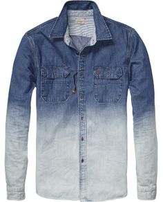 Worker Denim Shirt > Mens Clothing > Shirts at Scotch & Soda Denim Washes, Denim Shirt Jacket, Moda Denim, Swag Men, Denim Shirt Men, Boys Tops, Denim Shirts, Men Shirts, Mens Trends