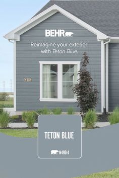 Gray Blue Home Exterior, Bluish Gray House Exterior, Blue Grey Siding Houses, Light Grey Blue Exterior House Colors, Exterior House Blue Colors, Grey Blue Exterior Paint, Dusty Blue Exterior House, Blue Craftsman House Exterior, Gray Blue House Exterior