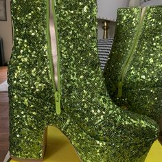 Circus Ny By Sam Edelman Nwt Green Boots. Very Sparkly And Festive For Spring! Beautiful Lime Green Sequins. Size 8.5 M. Sparkly Boots, Green Boots, Green Sequins, Sam Edelman Shoes, Wear Green, Sam Edelman, Circus, Lime Green, Bootie Boots