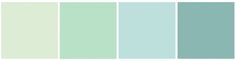 the color palette is light green and pale blue