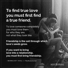 a black and white photo with a quote about true love from the movie, friends