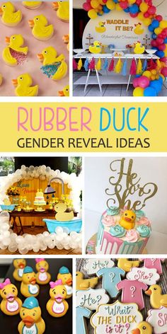 rubber duck gender reveal ideas for baby showers, birthdays and other special occasions