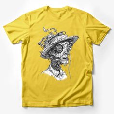 Steampunk Zombie T-Shirt, Unique Sci-Fi Horror Illustration, Unisex Graphic Tee, Artistic Apparel, Gift for Geeks Male T-Shirt Custom graphic T-Shirt.Customize your color Punk Cotton T-shirt With Funny Print, Punk Style Cotton T-shirt With Funny Print, Funny Print Cotton T-shirt, Yellow Graphic Tee With Graffiti Print, Punk Style Funny Print Short Sleeve T-shirt, Halloween Graffiti Print Crew Neck T-shirt, Artistic Graffiti Print Short Sleeve T-shirt, Unisex Crew Neck T-shirt With Custom Artwork, Halloween Yellow Graphic Print T-shirt