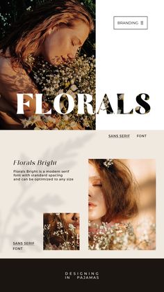 the website design for florals