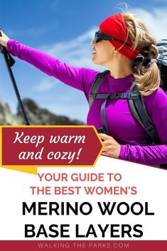 the best women's merino wool base layers to keep warm and dry while hiking