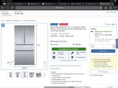 the appliance page for refrigerators and freezers is shown in this screenshot