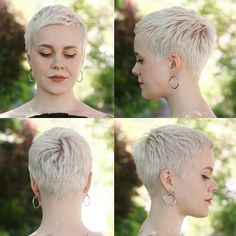 1,156 Likes, 13 Comments - Sarah H. (@sarahb.h) on Instagram: “360Haircuts are the best a little grown in. Me and @mommmjeans decided we're keeping the sides…” Haircut Summer, Balayage Honey, Women Goddess, Low Taper, Super Short Haircuts, Summer Highlights, Really Short Hair, Very Short Haircuts, Caramel Balayage