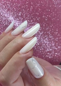 Slim Almond Nails, Classy Almond Nails, Pink White Nails, Bubble Nails, Band Nails, Wedding Nails French, Nails Classy