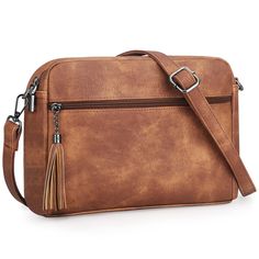 PRICES MAY VARY. 🌟 Premium Eco-Friendly Material: Our crossbody purse is meticulously crafted from high-quality 100% eco-friendly vegan PU leather. The simple yet elegant design is complemented by superior hardware, a smooth zipper, and exceptional durability. This fashionable crossbody bag resists stains and fading. Its timeless design is a symbol of enduring style. 🔑 Reasonable Capacity: If you needed something a little bigger than what you are used to carrying, but didn't want anything too Soft Leather Purse, Soft Leather Handbags, Bare Minimum, Purses For Women, Travel Purse, Crossbody Bags For Women, Mocha Brown, Phone Purse, Phone Charger