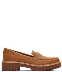 TOMS Cara Penny Keeper Lug Sole Loafers | Dillard's Workwear Moccasins With Lug Sole And Flat Heel, Workwear Moccasins With Lug Sole, Workwear Moccasins With Lug Sole And Almond Toe, Round Toe Moccasins With Lug Sole For Work, Brown Moccasins With Lug Sole And Round Toe, Textured Sole Round Toe Work Moccasins, Workwear Moccasins With Textured Sole And Round Toe, Workwear Textured Sole Round Toe Moccasins, Leather Loafers Women