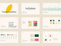 the brand identity and logo design for la castanana