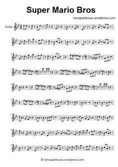 sheet music with the words super mario bros