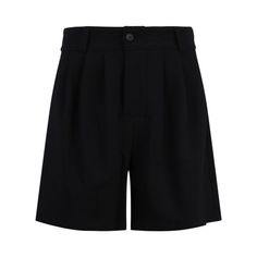 Button Fly Closure | Mid Rise | Loose Fit | Two Slash Pockets | Hand Wash Only | 88% Polyester, 12% Elastane; Lining: 65% Polyester, 35% Cotton | Made In Italy Cas Concert, Pleated Shorts, Opening Ceremony, Shorts Black, Mens Shorts, Mid Rise, Loose Fitting, Hand Wash, Trousers