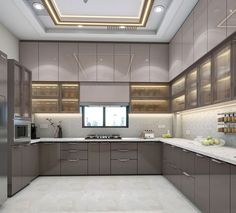 latest kitchen white designs modern 2023 Lavish Kitchen Interior Design, Kitchen Design Plans Indian, Pantry Cupboard Design, Kichen Desine Idea Modern, Latest Kitchen Designs Modern, Kitchen Unit Designs, Model Dapur, Modular Kitchen Cabinets, Latest Kitchen Designs