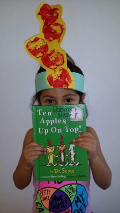 Ten Apples Up On Top Craft Preschool, 10 Apples On Top Craft, Apple Headband Craft, 10 Apples Up On Top Craft, Preschool Apple Crafts