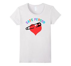 Women's Safety Pin On Shirt For A Safe Person After Election 2016 Small White White Shop, Shoes Jewelry, Mens Graphic Tshirt