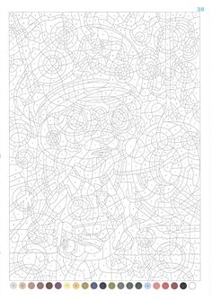 a coloring page with different colors and shapes