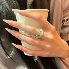 49878362128683 Fake Nails Long, Nagel Tips, Long Stiletto, Soft Nails, روتين العناية بالبشرة, Stick On Nails, Elegant Nails, Classy Nails, Dream Nails