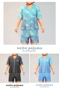 These satin pajamas at number 37 on the Sims 4 sleepwear CC list are an absolute must for toddler Sims! The button-up design, short sleeves, and dreamy moon-and-cloud patterns make bedtime adorable and stylish. The silky texture adds such a cozy yet luxurious vibe—I can’t get enough of how cute they look on little Sims! Plus, this list has amazing sleepwear CC packs for all ages, perfect for expanding your Sims 4 CC folder. Maxis Match Sleepwear, The Sims 4 Sleepwear, Cc Folder Maxis Match, Sims 4 Sleepwear, Sims 4 Sleepwear Cc, Little Sims, Cc Packs, Cc Folder, Warm Pajamas