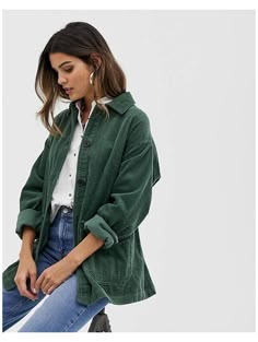 일본 패션, Paris Mode, Spring Coat, Belted Jacket, Women's Coats, Looks Style, Mode Inspiration, Green Jacket