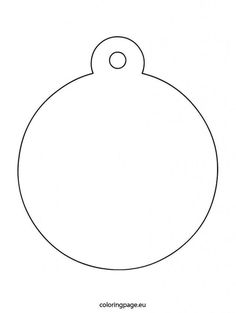 a christmas ornament is shown in black and white with the word coloring page below it