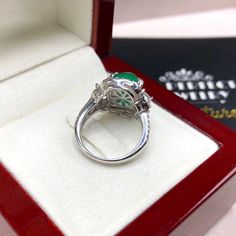 ENJOY OUR WORRY-FREE SERVICE AND THE DAZZLING, GENUINE JEWELRY WE DESIGN AND HANDCRAFT WITH LOVE❤️ ABOUT THE ITEM: This ring takes PRESTIGE to a whole new level. With VIVID, TOP GRADE, CERTIFIED, TRANSPARENT, SUGARLOAF 3.88 carats, RARE QUALITY SUGARLOAF cut, Zambian emerald, with GLOWING green color extremely similar to that from Colombia. Surrounded by 60 pieces of STUNNING & SPARKLING, natural diamonds, including 2 LARGE, SUBSTANTIAL BAGUETTE DIAMONDS (0.44 CARAT IN TOTAL). Set in a CUSTO Gold Ring Engagement, White Gold Earrings Studs, Baguette Diamonds, Etsy Gold Ring, Zambian Emerald, Vs Diamond, Free Service, White Gold Engagement Rings, Simple Gifts