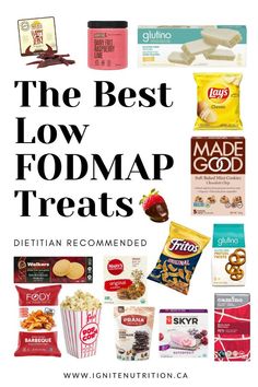 the best low - fodmap treats are on display in this postcard