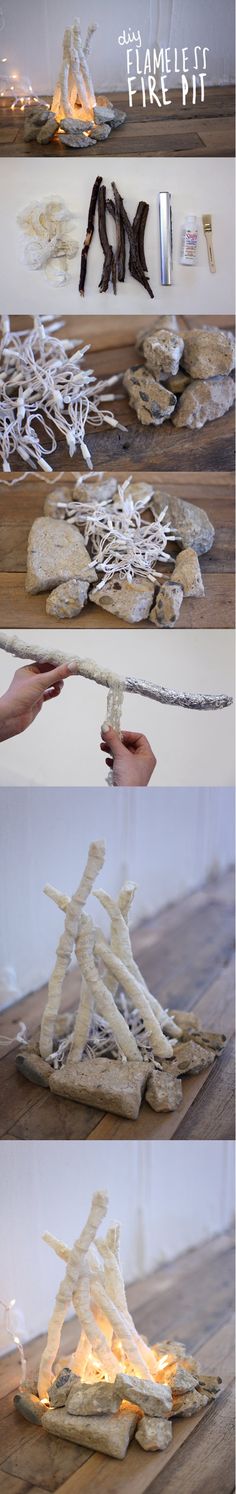 the process of making driftwood is shown here