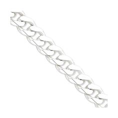 Silver Polished 16.20-mm Solid Curb Link Chain at $ 440.12 only from Jewelryshopping.com Curb Bracelet, Cuban Bracelet, Sterling Silver Anklet, Bow Jewelry, Silver Anklets, Chain Anklet, Creative Jewelry, Anklet Jewelry, Ankle Bracelets